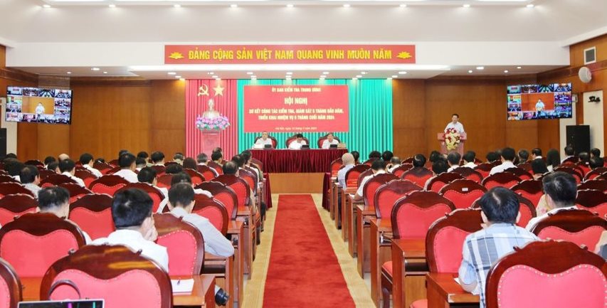 Quang cảnh Hội nghị trực tuyến toàn quốc về công tác kiểm tra, giám sát 6 tháng đầu năm và triển khai nhiệm vụ 6 tháng cuối năm 2024.