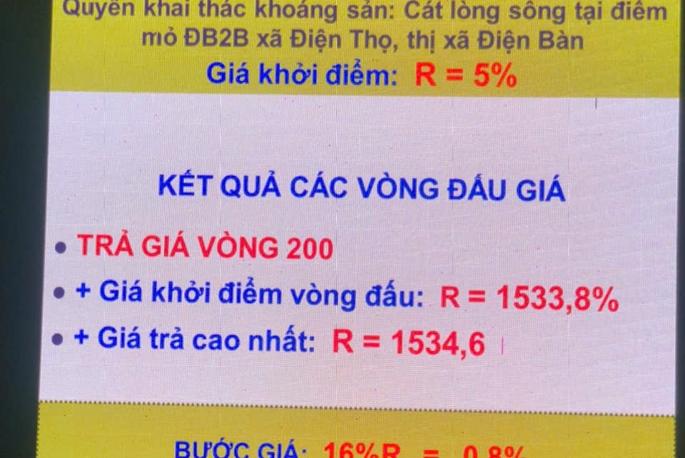 Bất ngờ phiên đấu giá mỏ cát ở Quảng Nam: Khởi điểm 1,2 tỷ đồng, chốt 370 tỷ đồng- Ảnh 2. Bất ngờ phiên đấu giá mỏ cát ở Quảng Nam: Khởi điểm 1,2 tỷ đồng, chốt 370 tỷ đồng- Ảnh 2.