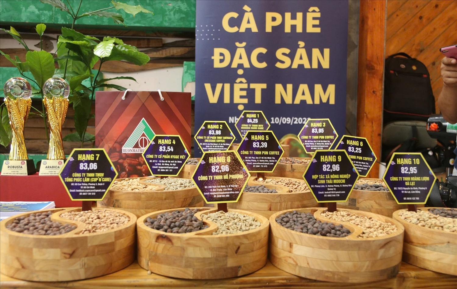 Triển lãm Top 10 cà phê đặc sản Việt Nam được đánh giá, xếp hạng tại Vietnam Amazing Cup năm 2022. Triển lãm Top 10 cà phê đặc sản Việt Nam được đánh giá, xếp hạng tại Vietnam Amazing Cup năm 2022.