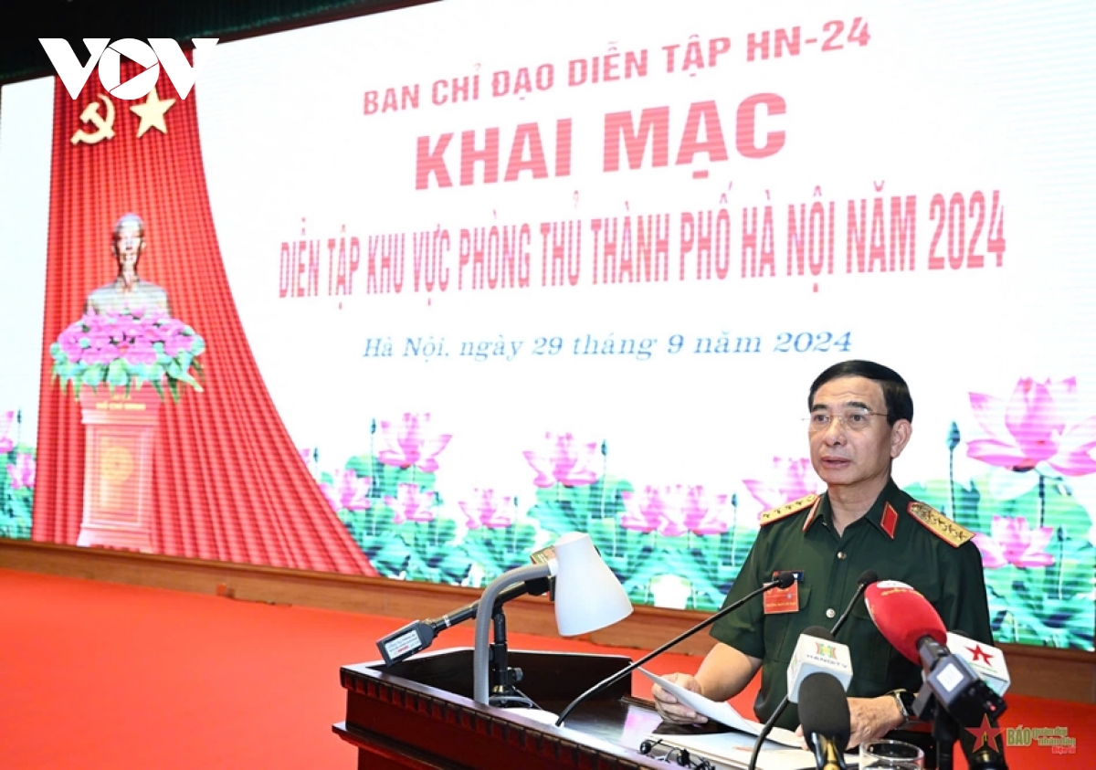 khai mạc diễn tập khu vực phòng thủ thành phố hà nội hình ảnh 1 khai mac dien tap khu vuc phong thu thanh pho ha noi hinh anh 1