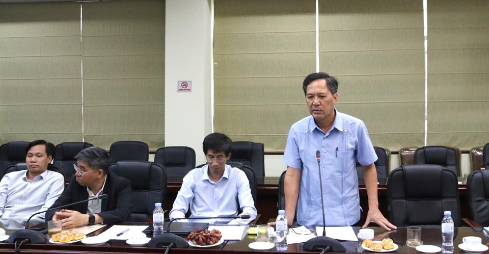 TS Trần Hữu Hà – Giám đốc Học viện Cán bộ quản lý xây dựng và đô thị phát biểu tại hội nghị.