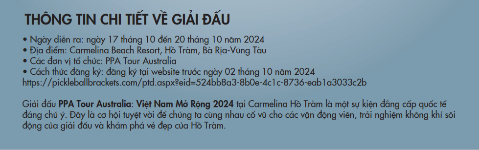 Thách thức và cơ hội cho pickleball Việt Nam tại PPA Tour Australia- Ảnh 3. Thách thức và cơ hội cho pickleball Việt Nam tại PPA Tour Australia- Ảnh 3.