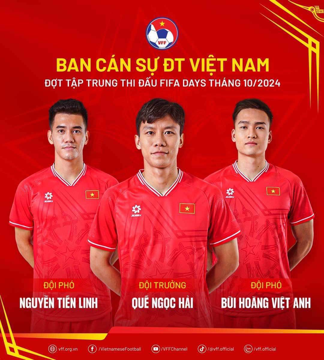 Các ‘sếp’ của đội tuyển Việt Nam: Thủ quân Quế Ngọc Hải, 2 đội phó là ai?- Ảnh 1. Các ‘sếp’ của đội tuyển Việt Nam: Thủ quân Quế Ngọc Hải, 2 đội phó là ai?- Ảnh 1.
