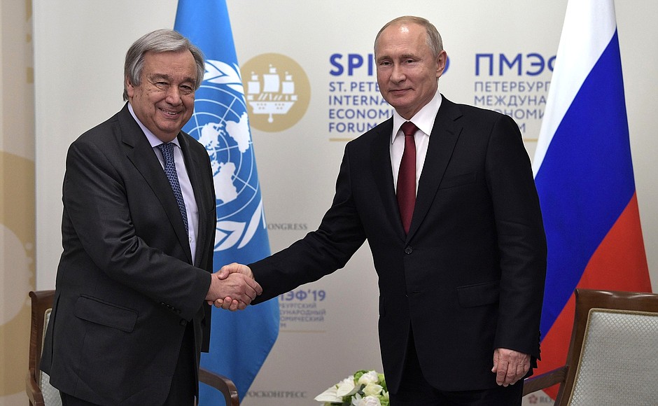 Điện Kremlin: Tổng thống Putin sẽ gặp Tổng thư ký Liên Hiệp Quốc Guterres- Ảnh 1. Điện Kremlin: Tổng thống Putin sẽ gặp Tổng thư ký Liên Hiệp Quốc Guterres- Ảnh 1.