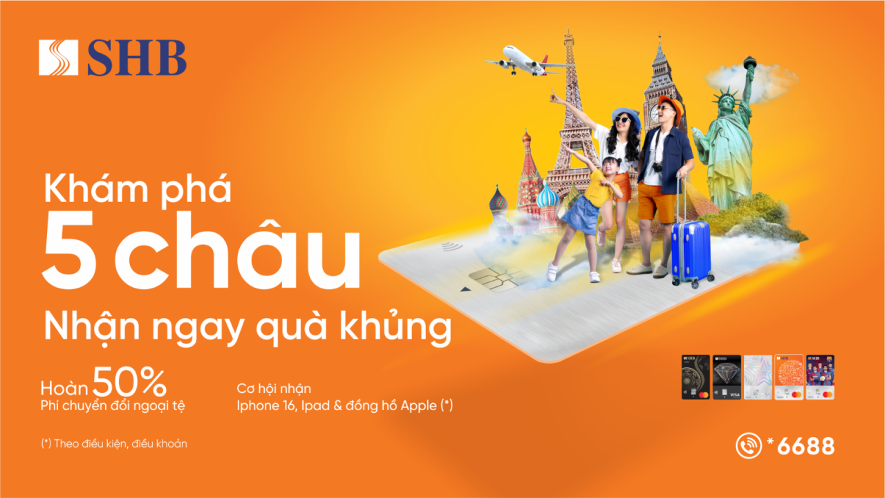 Cơ hội trúng Iphone 16 ProMax cùng nhiều ưu đãi hấp dẫn chưa từng có cho khách hàng SHB - Vietnam.vn Cơ hội trúng Iphone 16 ProMax cùng nhiều ưu đãi hấp dẫn chưa từng có cho khách hàng SHB