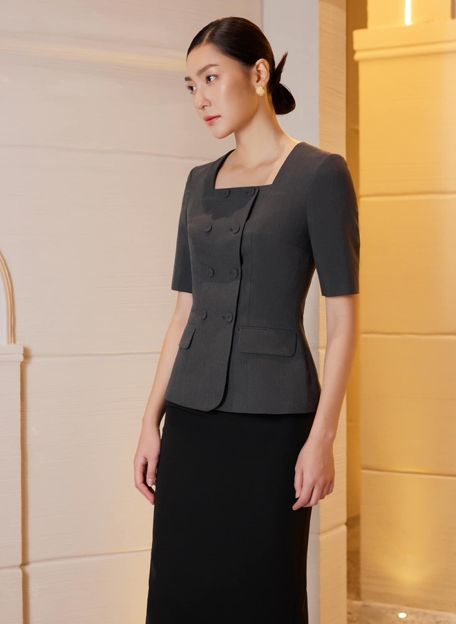 Mặc đẹp đi làm, đi chơi cùng áo vest cách điệu- Ảnh 4. Mặc đẹp đi làm, đi chơi cùng áo vest cách điệu- Ảnh 4.