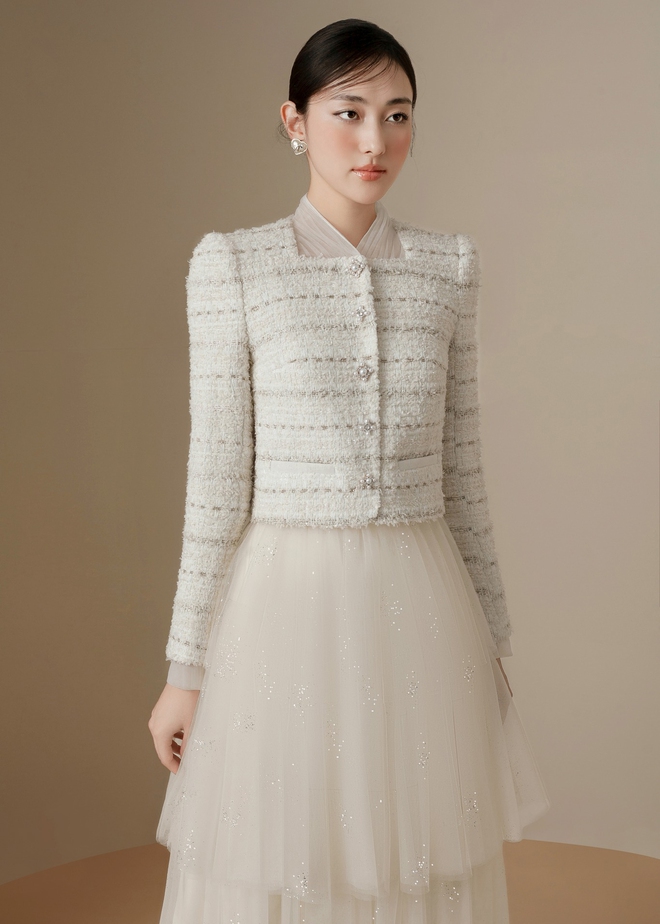 Áo tweed và cách phối đồ mùa lạnh chuẩn sang, xịn- Ảnh 3. Áo tweed và cách phối đồ mùa lạnh chuẩn sang, xịn- Ảnh 3.
