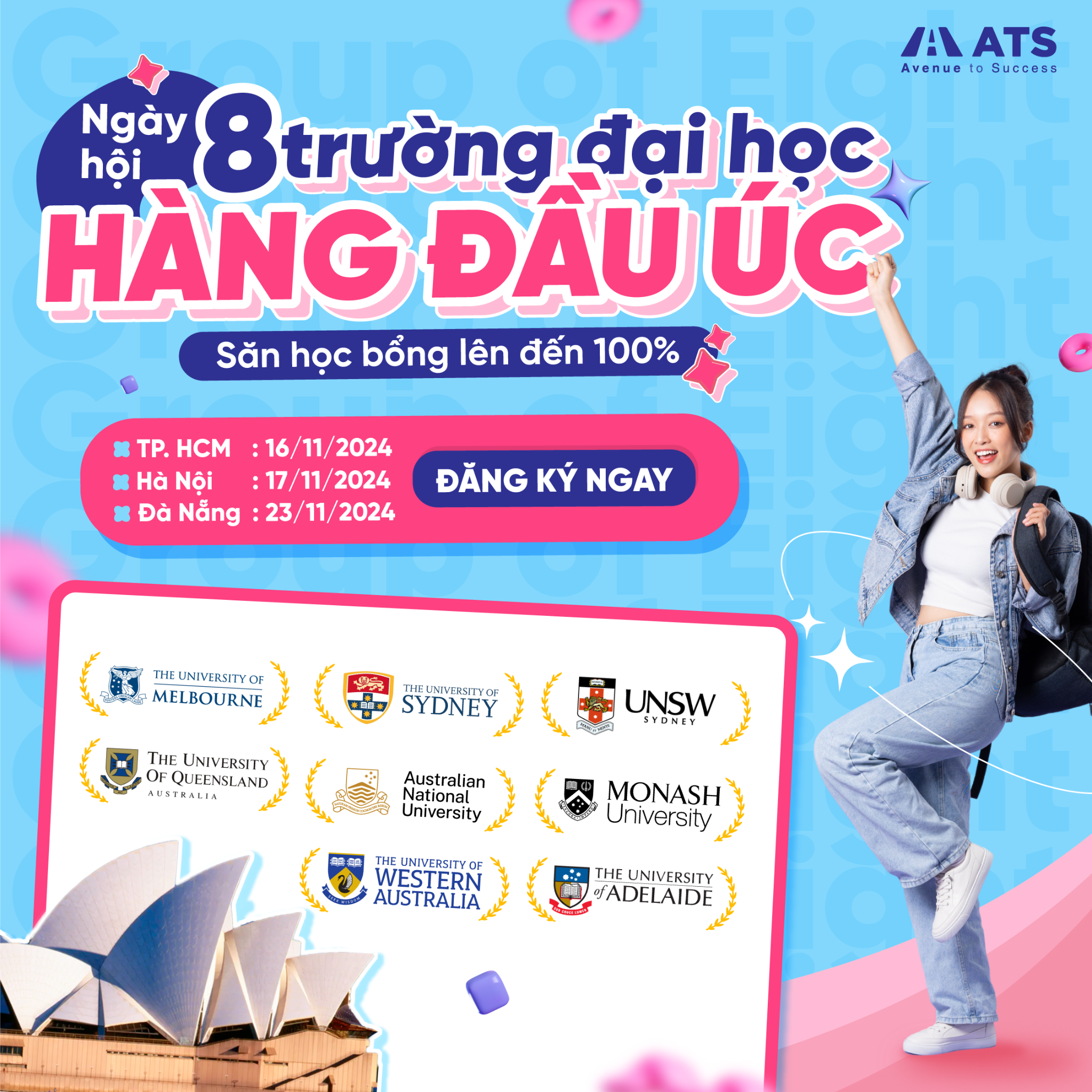 Bí quyết săn học bổng 2025 từ 8 trường đại học hàng đầu Úc (Go8)- Ảnh 4. Lên lộ trình du học trực tiếp với đại diện 8 trường đại học hàng đầu Úc cùng ATS