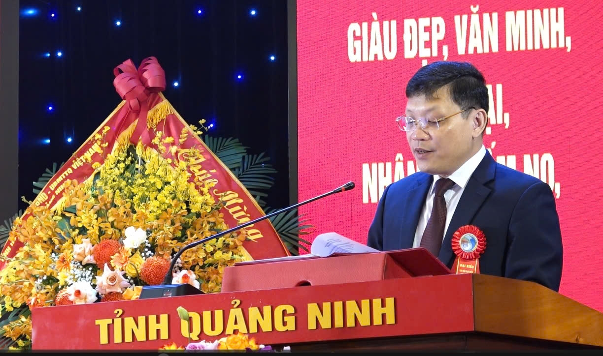 Phó Chủ tịch UBND tỉnh Quảng Ninh Nghiêm Xuân Cường phát biểu khai mạc tại Đại hội Phó Chủ tịch UBND tỉnh Quảng Ninh Nghiêm Xuân Cường phát biểu khai mạc tại Đại hội