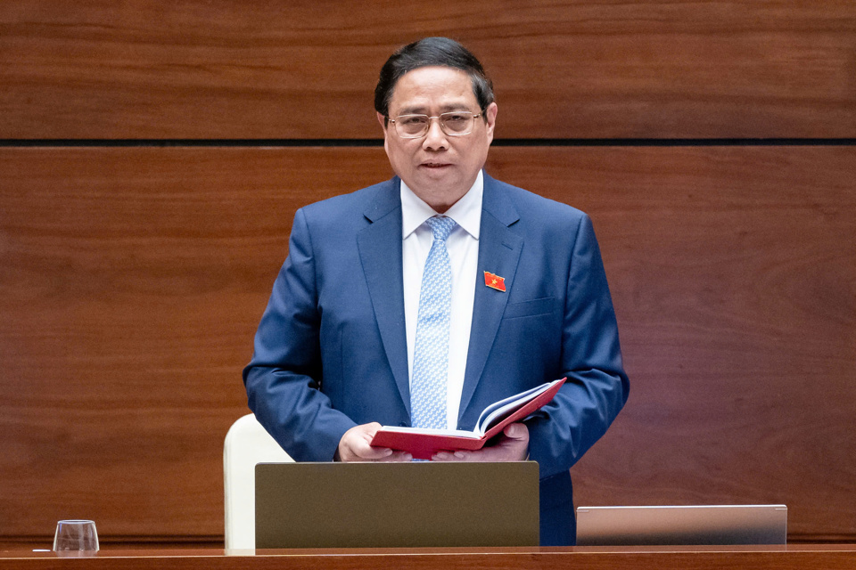 Theo Thủ tướng Chính phủ Phạm Minh Chính, tính chung 10 tháng năm 2024 kết quả đạt được tốt hơn so với cùng kỳ năm 2023 trên hầu hết các lĩnh vực; kinh tế vĩ mô tiếp tục ổn định, lạm phát được kiểm soát... Ảnh: Quochoi.vn