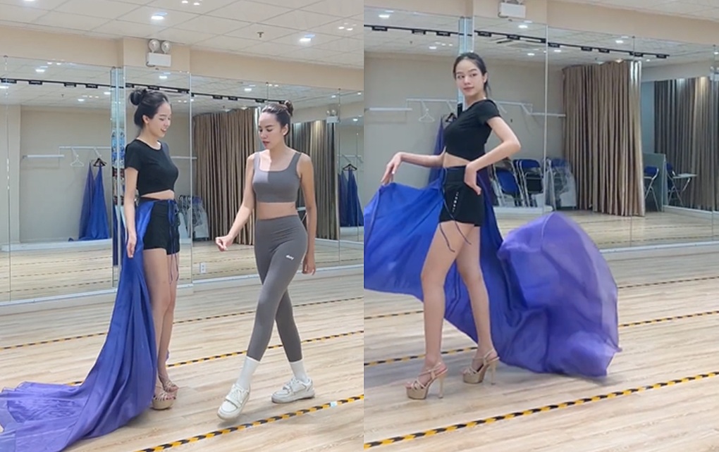 Lê Hoàng Phương hé lộ quá trình dạy catwalk cho Thanh Thủy thi quốc tế - 2 Lê Hoàng Phương hé lộ quá trình dạy catwalk cho Thanh Thủy thi quốc tế - 2