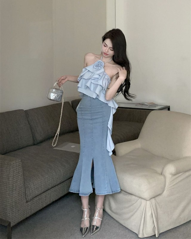Giúp nàng quyến rũ trong từng bước đi với váy đuôi cá- Ảnh 9. Giúp nàng quyến rũ trong từng bước đi với váy đuôi cá- Ảnh 9.