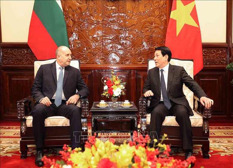 Chủ tịch nước Lương Cường chủ trì lễ đón chính thức Tổng thống Bulgaria- Ảnh 8. Chủ tịch nước Lương Cường chủ trì lễ đón chính thức Tổng thống Bulgaria- Ảnh 8.
