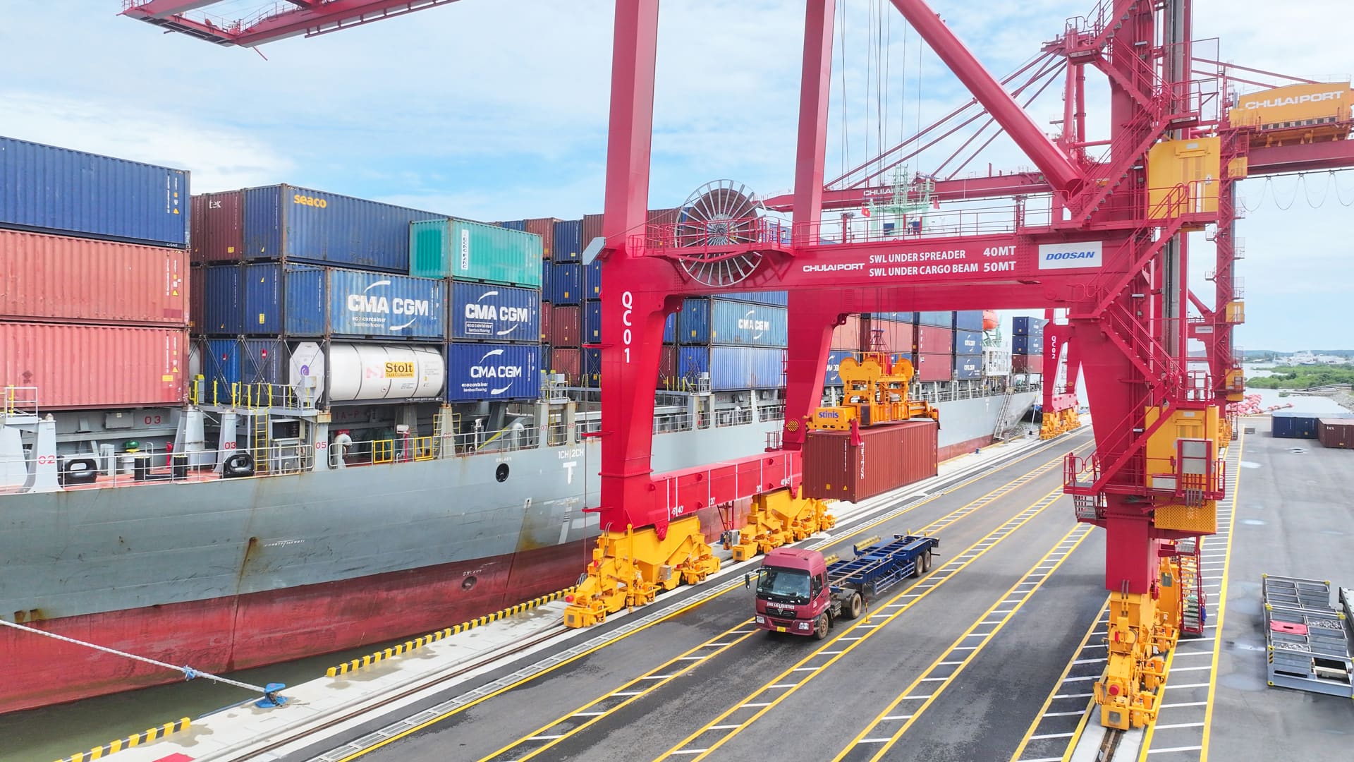 ần 2.000 container hàng hóa xuất nhập khẩu của khách hàng đã được xếp dỡ chỉ trong 24 giờ 3.-2