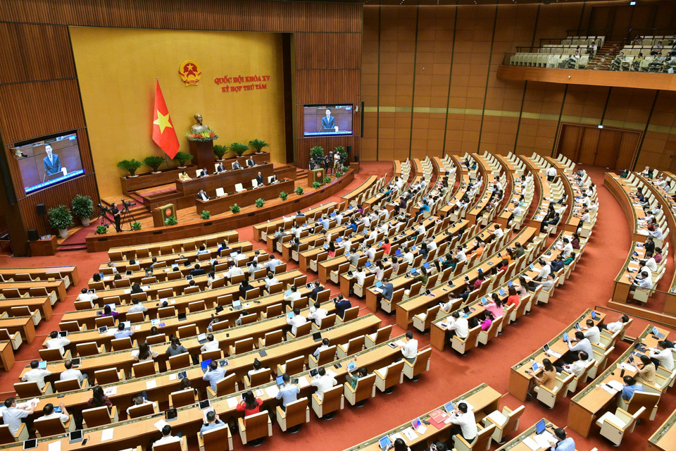 Kỳ họp thứ 8, Quốc hội khoá XV. Ảnh: Quochoi.vn