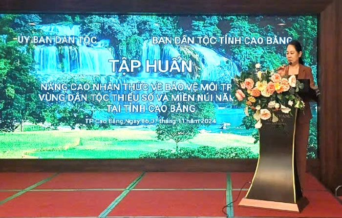 Thứ trưởng, Phó Chủ nhiệm Ủy ban Dân tộc Nông Thị Hà dự và phát biểu khai mạc lớp tập huấn Thứ trưởng, Phó Chủ nhiệm Ủy ban Dân tộc Nông Thị Hà dự và phát biểu khai mạc lớp tập huấn