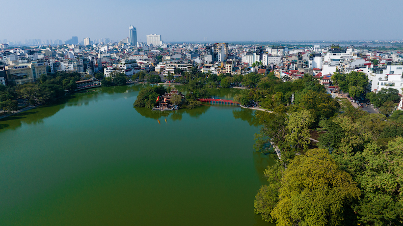 Ngắm những công trình văn hóa, lịch sử của quận Hoàn Kiếm từ trên cao- Ảnh 1. Ngắm những công trình văn hóa, lịch sử của quận Hoàn Kiếm từ trên cao- Ảnh 1.