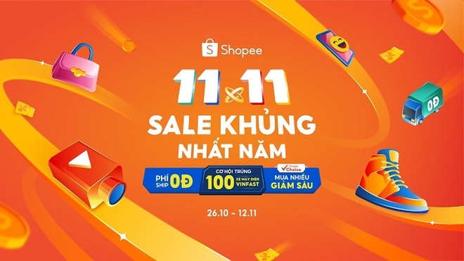 Shopee "sale khủng nhất năm" dịp 11.11