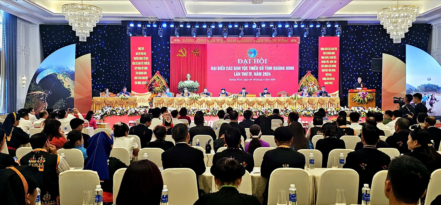 Toàn cảnh Đại hội Đại biểu các DTTS tỉnh Quảng Ninh lần thứ IV, năm 2024 Toàn cảnh Đại hội Đại biểu các DTTS tỉnh Quảng Ninh lần thứ IV, năm 2024