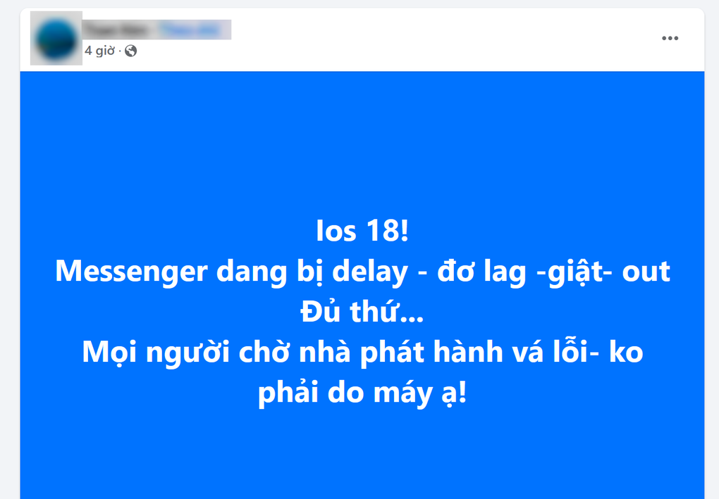 Người dùng Việt kêu trời vì iPhone gặp lỗi sau khi nâng cấp lên iOS 18.1 - 2 Người dùng Việt kêu trời vì iPhone gặp lỗi sau khi nâng cấp lên iOS 18.1 - 2