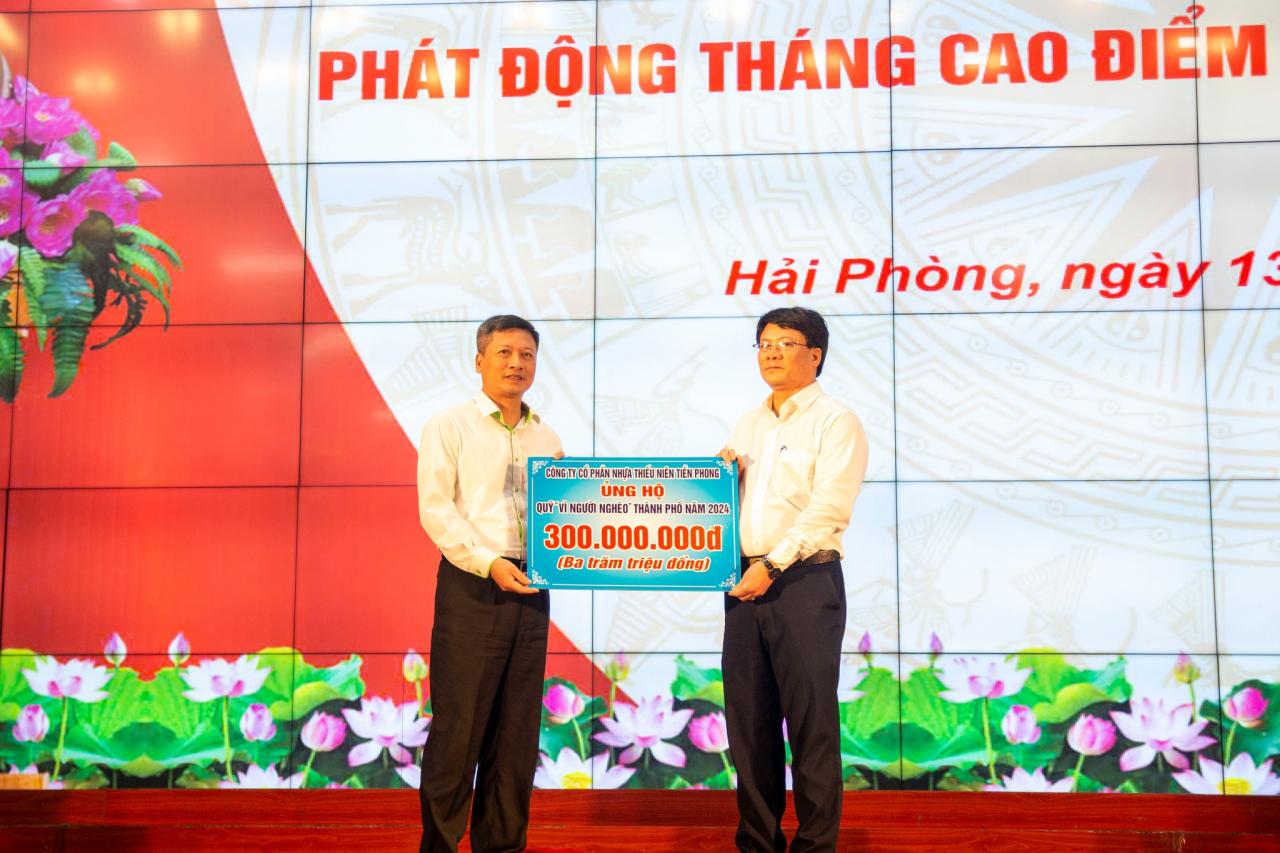 NHỰA TIỀN PHONG ỦNG HỘ QUỸ “VÌ NGƯỜI NGHÈO” NĂM 2024 - Vietnam.vn NHỰA TIỀN PHONG ỦNG HỘ QUỸ “VÌ NGƯỜI NGHÈO” NĂM 2024