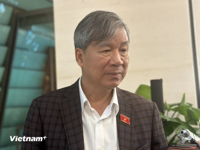 Đại biểu Nguyễn Anh Trí - Đoàn đại biểu thành phố Hà Nội. (Ảnh: PV/Vietnam+) VNP_ông Nguyễn Anh Trí.jpg