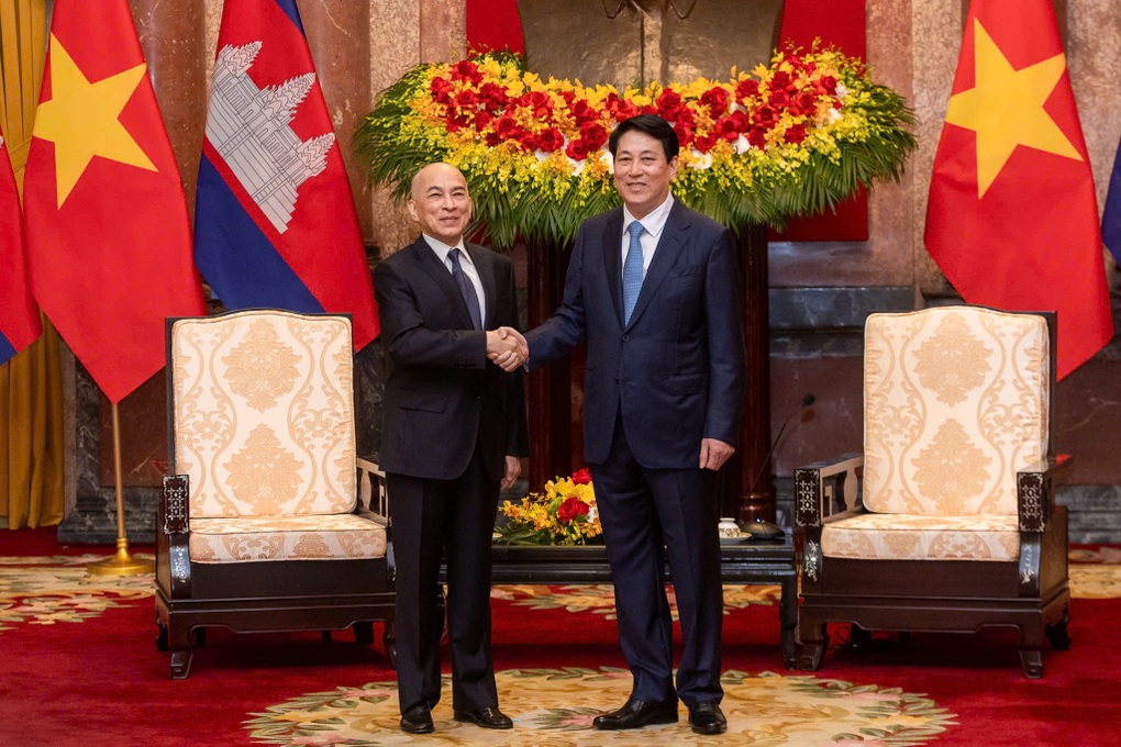 Chủ tịch nước Lương Cường chủ trì lễ đón Quốc vương Campuchia - 3 Chủ tịch nước Lương Cường chủ trì lễ đón Quốc vương Campuchia - 3