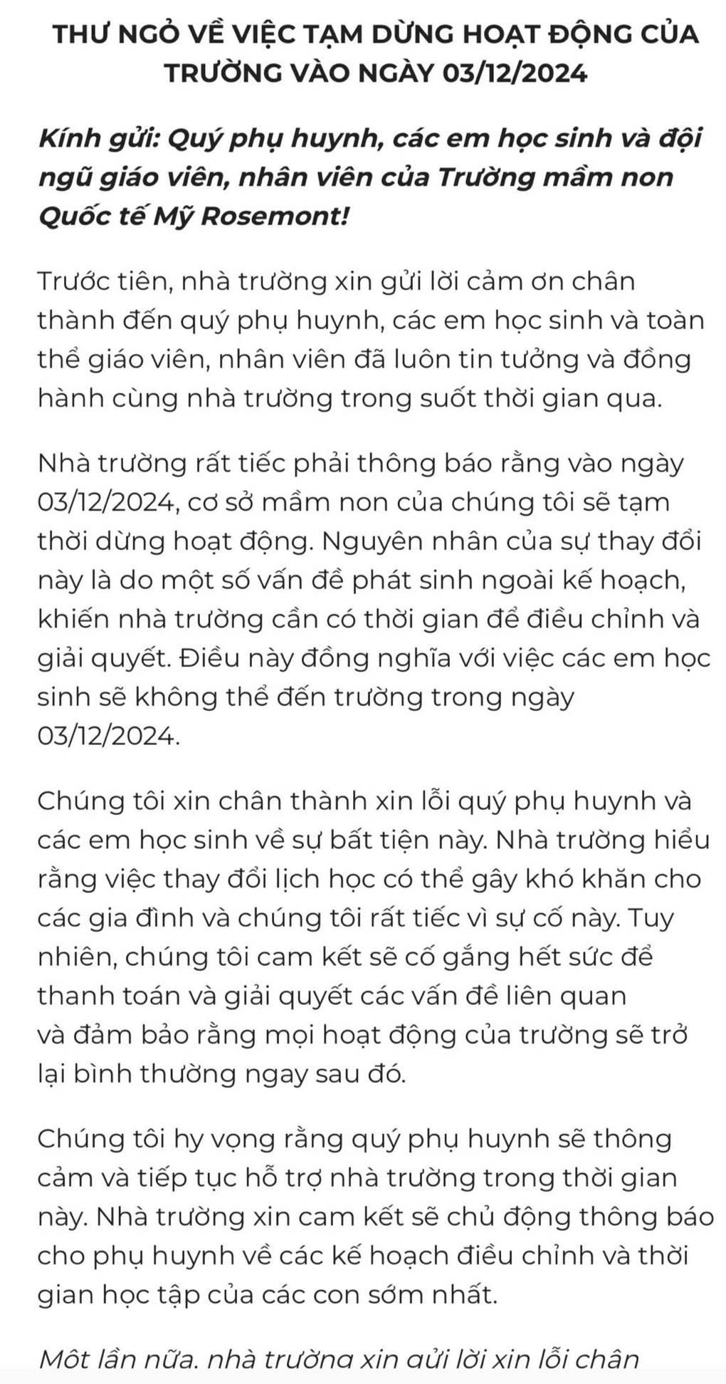 Vụ giáo viên mầm non quốc tế Mỹ đồng loạt nghỉ dạy: Phòng GDĐT vào cuộc - 2 Vụ giáo viên mầm non quốc tế Mỹ đồng loạt nghỉ dạy: Phòng GDĐT vào cuộc - 2
