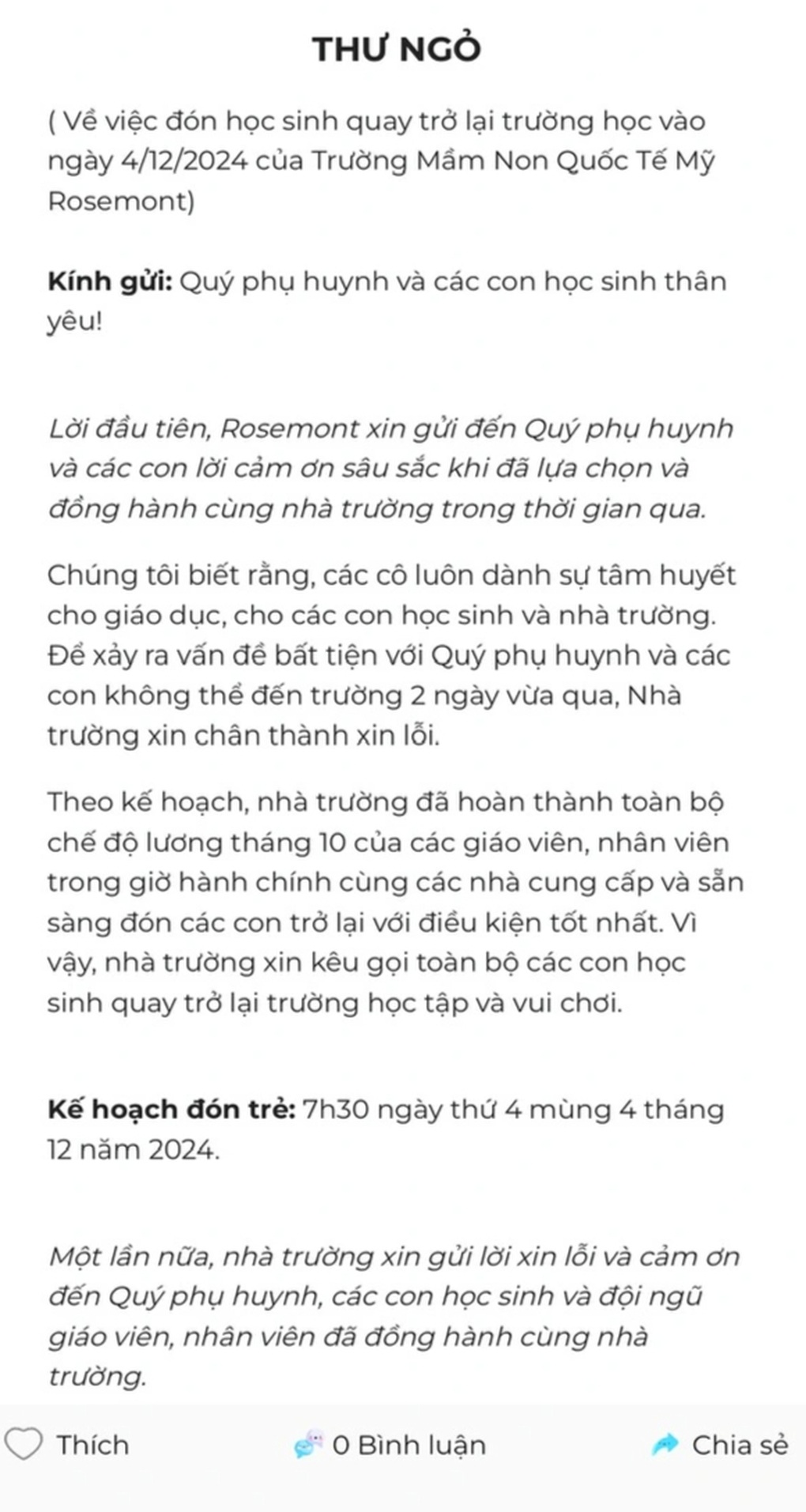 Mầm non quốc tế Mỹ mở cửa lại sau 2 ngày giáo viên bỏ việc vì nợ lương - 2 Mầm non quốc tế Mỹ mở cửa lại sau 2 ngày giáo viên bỏ việc vì nợ lương - 2