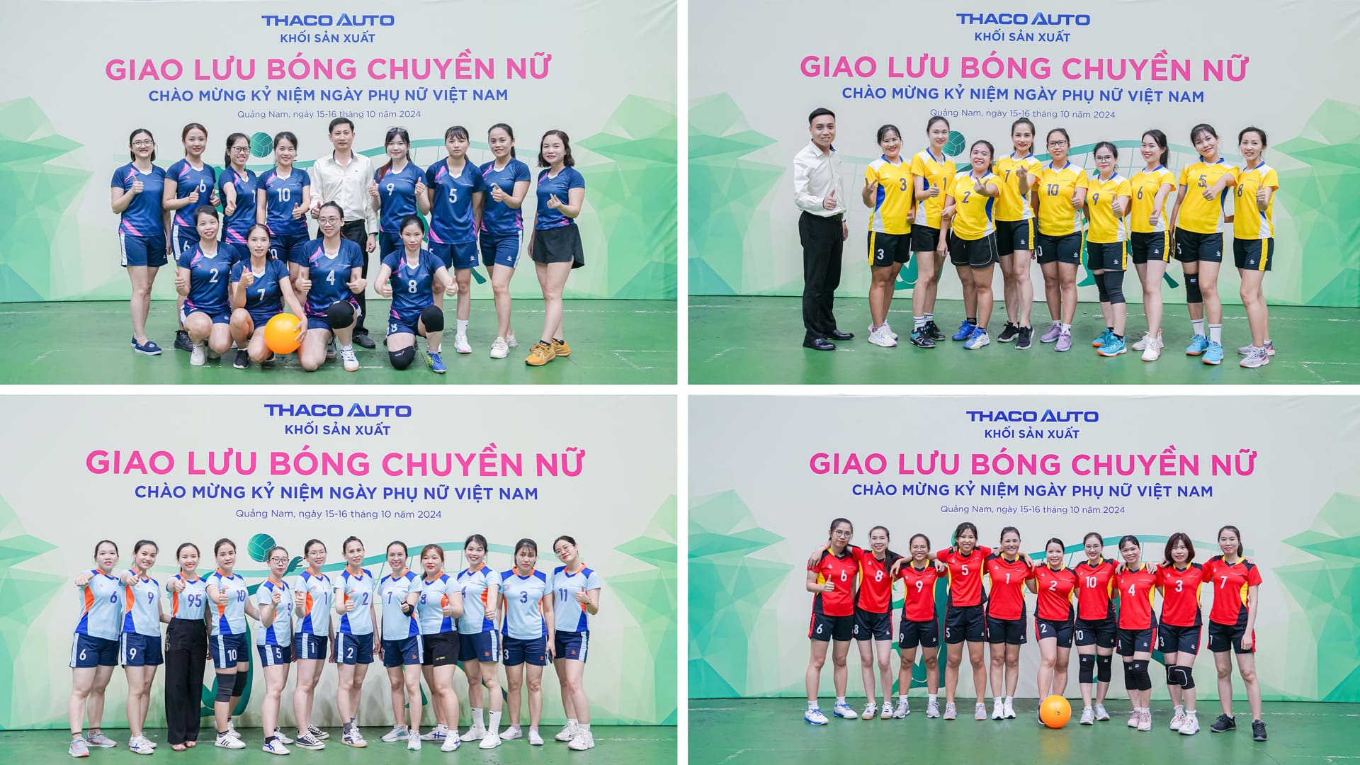 Giải bóng chuyền diễn ra với sự tham gia của hơn 60 nữ CBNV thuộc Khối Sản xuất THACO AUTO 5