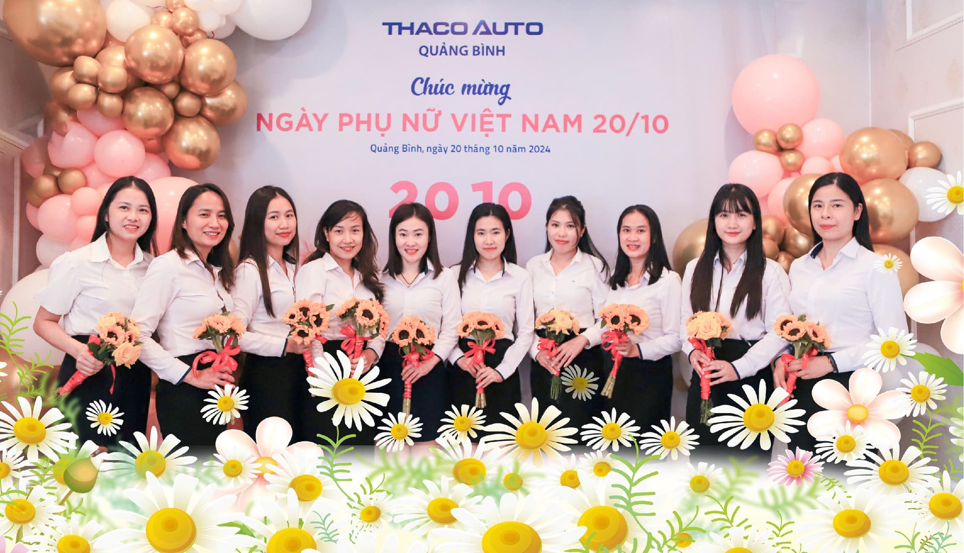 Không khí rộn ràng chúc mừng Ngày Phụ nữ Việt Nam 20/10 tại các Công ty tỉnh/thành trực thuộc THACO AUTO 3