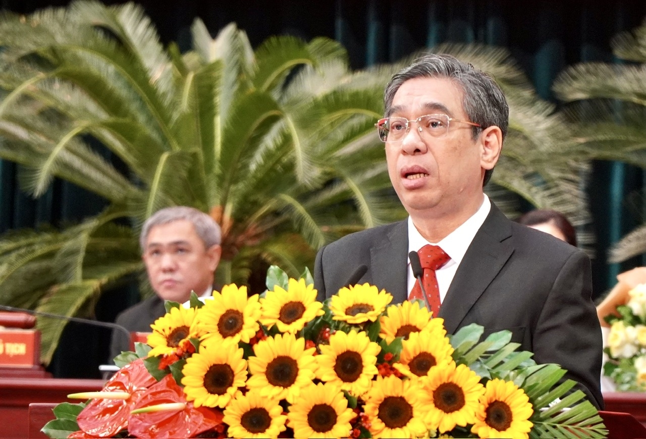 Ông Nguyễn Phước Lộc, Phó Bí thư Thành ủy, Chủ tịch Ủy ban MTTQ Việt Nam TP. Hồ Chí Minh, phát biểu tại Đại hội Ông Nguyễn Phước Lộc, Phó Bí thư Thành ủy, Chủ tịch Ủy ban MTTQ Việt Nam TP. Hồ Chí Minh, phát biểu tại Đại hội