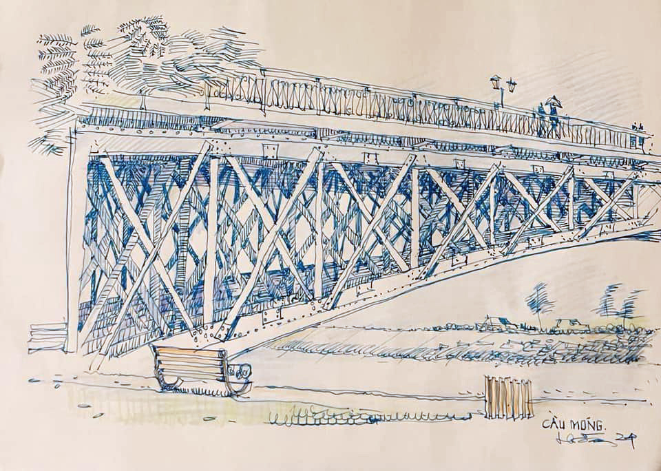 Góc ký họa: Cầu 'Eiffel' duy nhất còn sót lại ở châu Á - Ảnh 15. Góc ký họa: Cầu 'Eiffel' duy nhất còn sót lại ở châu Á - Ảnh 15.