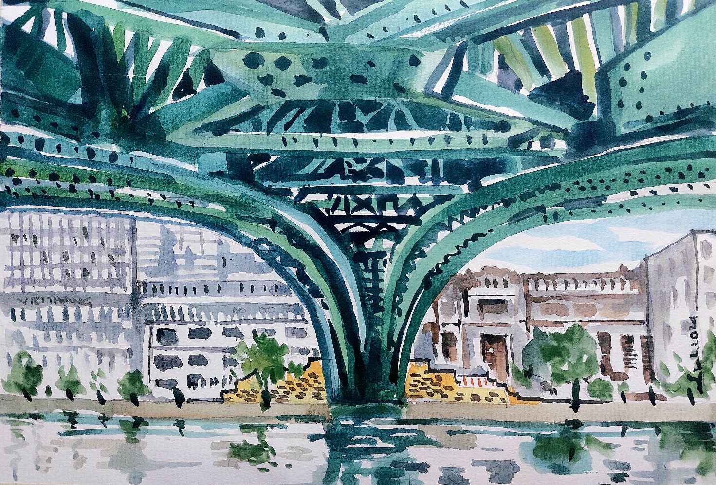 Góc ký họa: Cầu 'Eiffel' duy nhất còn sót lại ở châu Á - Ảnh 16. Góc ký họa: Cầu 'Eiffel' duy nhất còn sót lại ở châu Á - Ảnh 16.