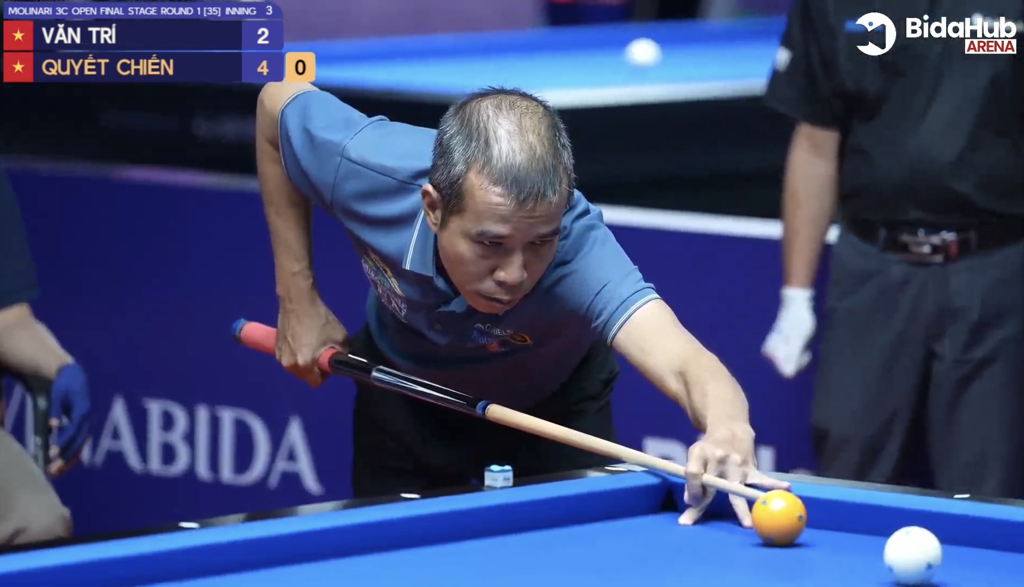 Billiards: Trần Quyết Chiến và 'huyền thoại' Blomdahl cùng đi tiếp với ngôi nhất- Ảnh 2. Billiards: Trần Quyết Chiến và 'huyền thoại' Blomdahl cùng đi tiếp với ngôi nhất- Ảnh 2.