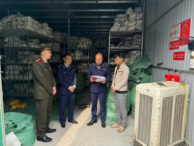 Lực lượng chức năng kiểm đếm tang vật bị thu giữ Lực lượng chức năng kiểm đếm tang vật bị thu giữ