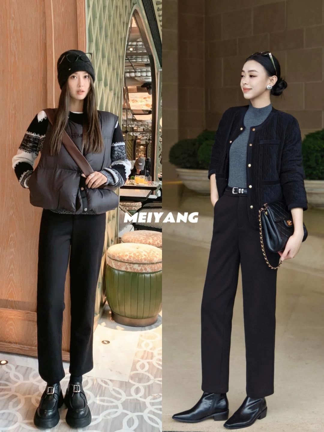 Phụ nữ trung niên nên mặc gì vào mùa đông? Quần đen là món đồ không thể thiếu!- Ảnh 3. Phụ nữ trung niên nên mặc gì vào mùa đông? Quần đen là món đồ không thể thiếu!- Ảnh 3.
