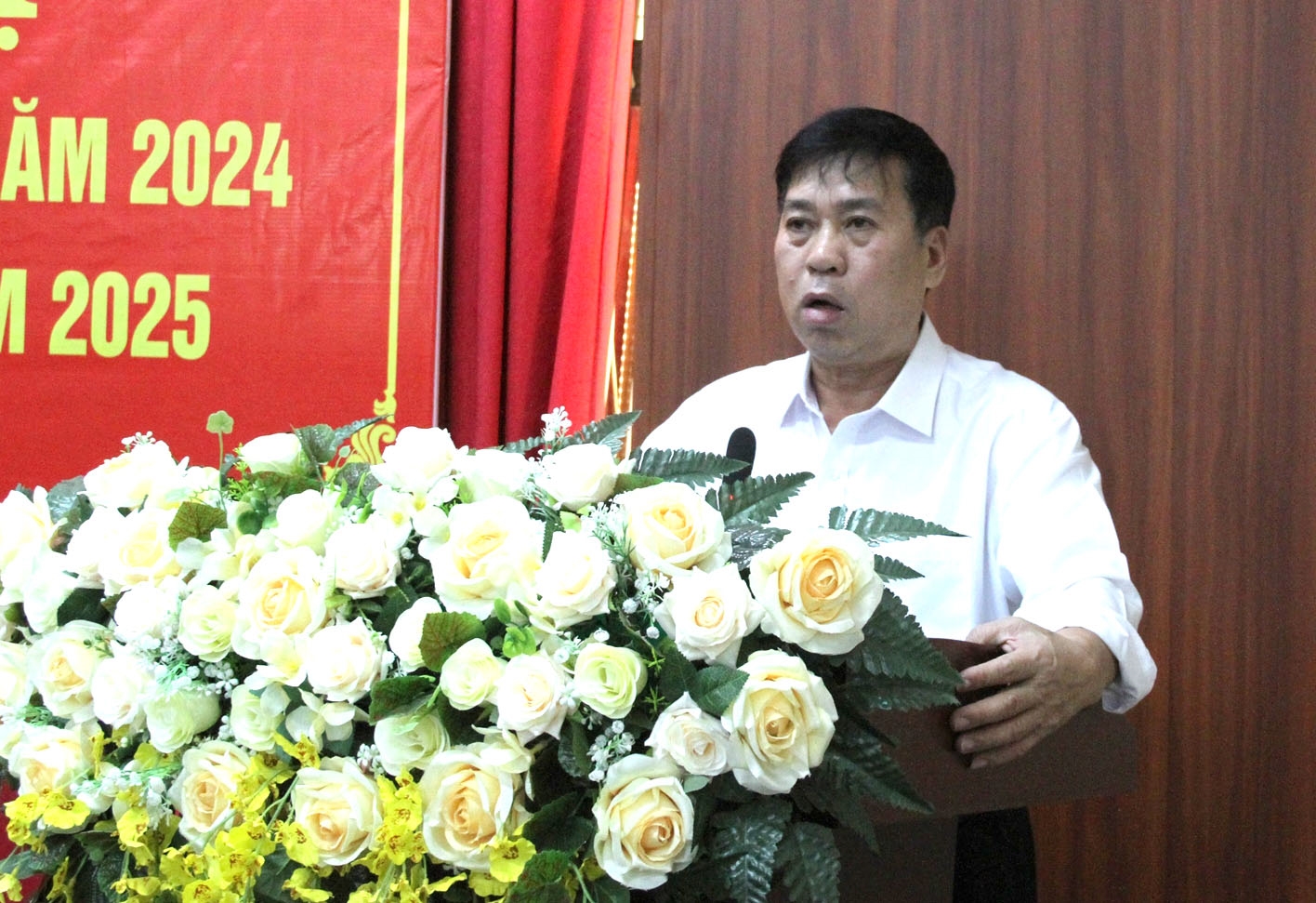 Trưởng Ban Dân tộc tỉnh Đắk Lắk Nguyễn Kính trình bày phương hướng nhiệm vụ năm 2025 Trưởng Ban Dân tộc tỉnh Đắk Lắk Nguyễn Kính định hướng phương hướng nhiệm vụ năm 2025
