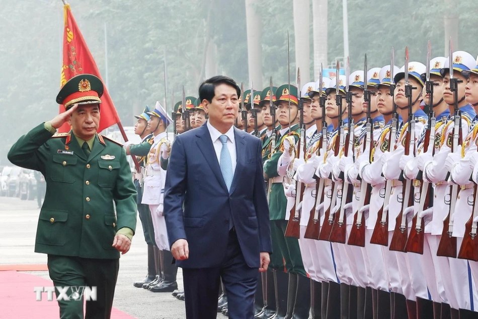 Chủ tịch nước Lương Cường dự Hội nghị Quân chính toàn quân- Ảnh 1. Chủ tịch nước Lương Cường dự Hội nghị Quân chính toàn quân- Ảnh 1.