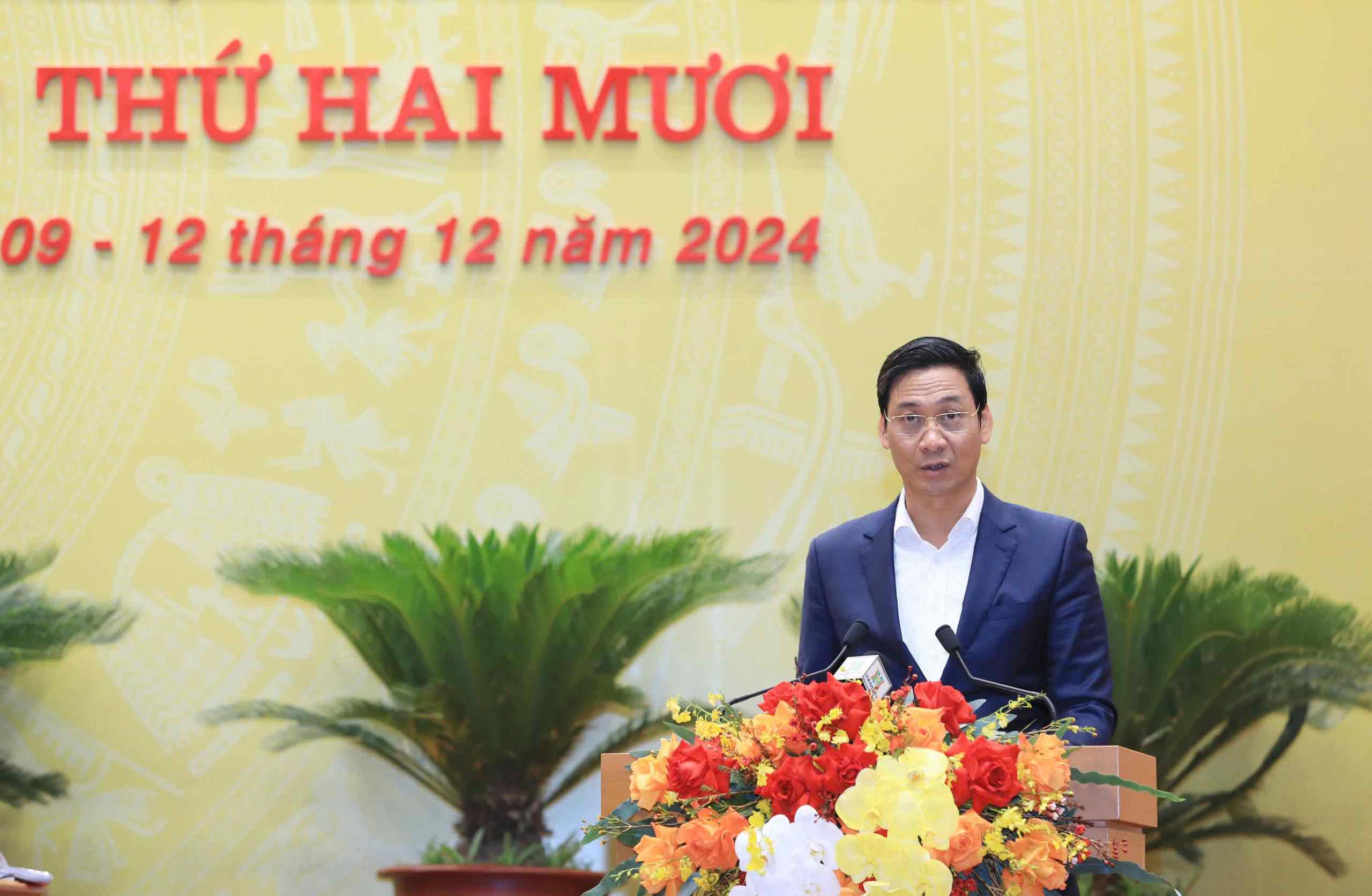 Giám đốc Sở Tài nguyên và Môi trường Lê Thanh Nam. Ảnh: HĐND TP Hà Nội