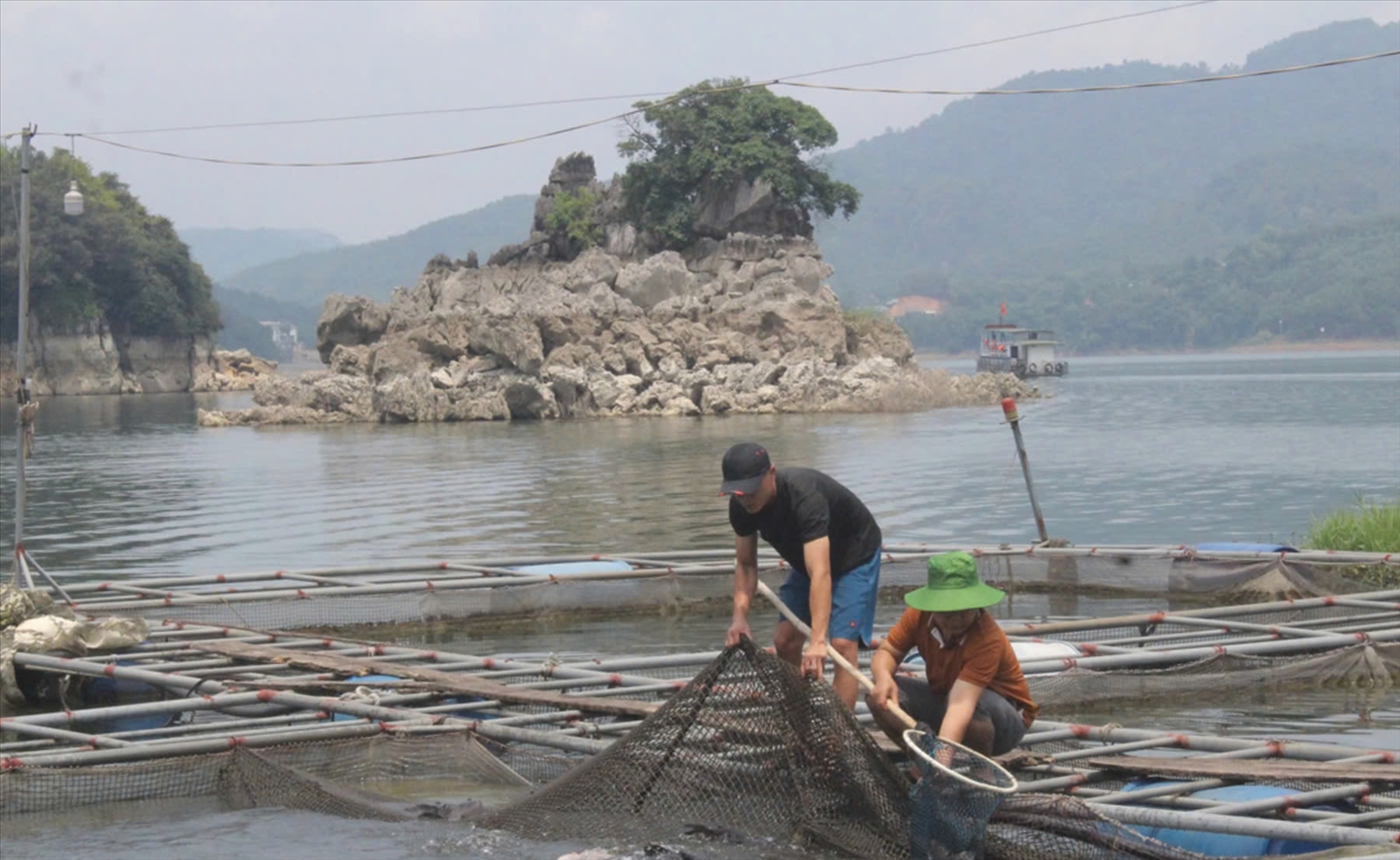 Người dân xã Suối Hoa (Tân Lạc) phát triển nuôi cá lồng trên hồ Hòa Bình Người dân xã Suối Hoa (Tân Lạc) phát triển nuôi cá lồng trên hồ Hòa Bình