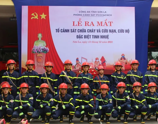 Tổ Cảnh sát chữa cháy và cứu nạn cứu hộ đặc biệt tinh nhuệ, Phòng Cảnh sát PCCC&CNCH, Công an tỉnh Sơn La ra mắt.