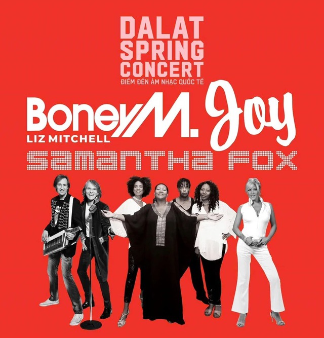 Sống lại không khí thập niên 80 cùng đêm nhạc của Boney M, Joy và Samantha Fox tại Đà Lạt - Ảnh 1. Sống lại không khí thập niên 80 cùng đêm nhạc của Boney M, Joy và Samantha Fox tại Đà Lạt - Ảnh 1.