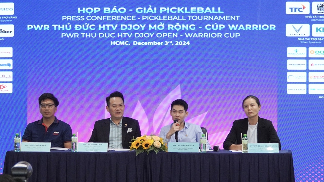 'Thần đồng' Quang Dương tiếp sức giải pickleball PWR Thủ Đức HTV DJoy mở rộng - Ảnh 1. 'Thần đồng' Quang Dương tiếp sức giải pickleball PWR Thủ Đức HTV DJoy mở rộng - Ảnh 1.