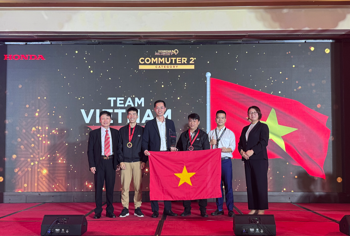 Honda Việt Nam đạt 2 giải cá nhân, 3 giải đồng đội tại Hội thi Kỹ thuật viên Xuất sắc Châu Á – Châu Đại Dương 2024 - Vietnam.vn Honda Việt Nam đạt 2 giải cá nhân, 3 giải đồng đội tại Hội thi Kỹ thuật viên Xuất sắc Châu Á – Châu Đại Dương 2024