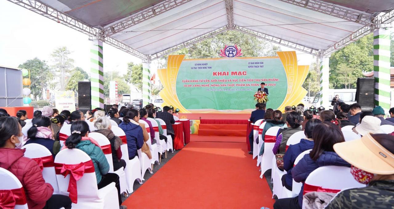 Khai mạc Tuần hàng OCOP, làng nghề, nông sản, thực phẩm an toàn năm 2024 tại huyện Thạch Thất - Vietnam.vn Khai mạc Tuần hàng OCOP, làng nghề, nông sản, thực phẩm an toàn năm 2024 tại huyện Thạch Thất