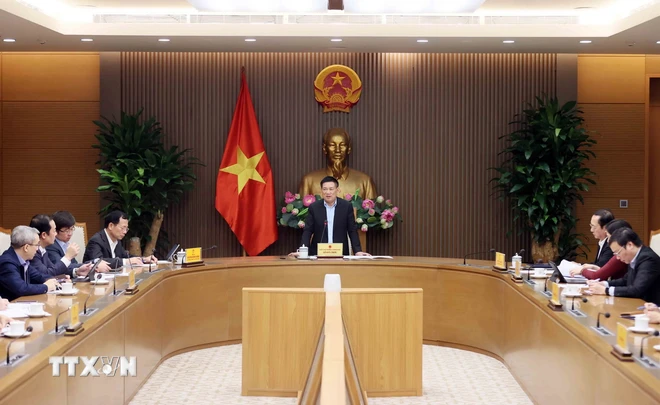 Phó Thủ tướng Hồ Đức Phớc phát biểu tại buổi họp. (Ảnh: An Đăng/TTXVN) ttxvn_ho duc phoc (3).jpg