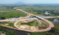 Hình hài nút giao cao tốc Bắc - Nam nối với thành phố Hà Tĩnh