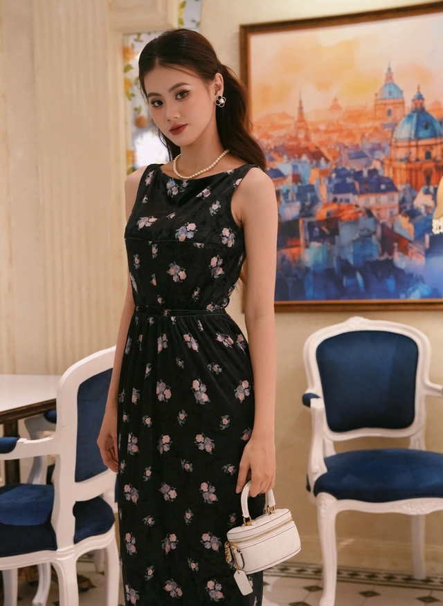 Những mẫu váy áo hoa diện mùa tết 2025- Ảnh 9. Những mẫu váy áo hoa diện mùa tết 2025- Ảnh 9.