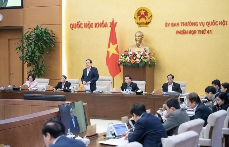 Phiên họp 41 của Ủy ban Thường vụ Quốc hội. Ảnh: Quochoi.vn